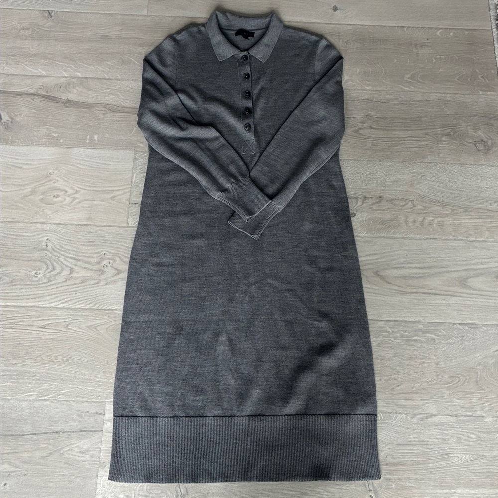 J. Crew Collared Merino Wool Midi Sweater Dress Size M